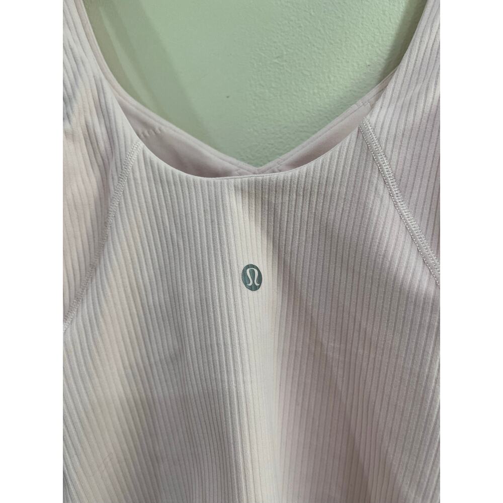 Lululemon Align Ribbed Cropped Tank Top Pink Size 8 Yoga Pilates - Picture 6 of 6